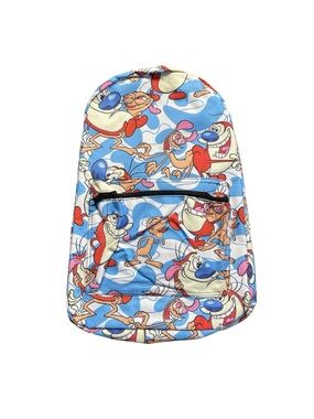 Ren And Stimpy Cartoon Character Blue Backpack: Hot Topic